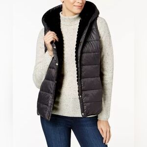 Carter Club Reversible Faux-Fur Puffer Vest, Created for Macy's.